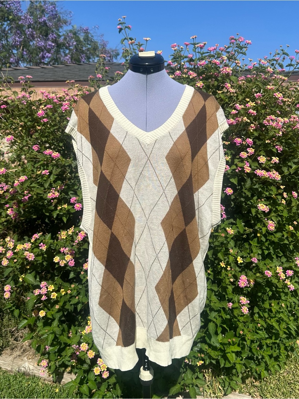 Man Alive Size 2XL Sweater Vest Acrylic Golf Grandpa Knit Top